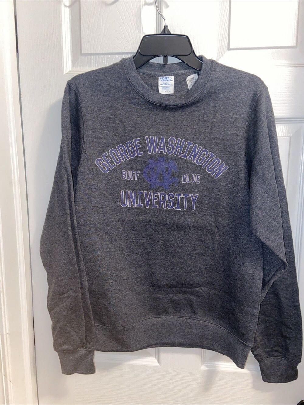 George Washington Revolutionaries Vintage ArchOver Sweatshirt Gray Small Preown